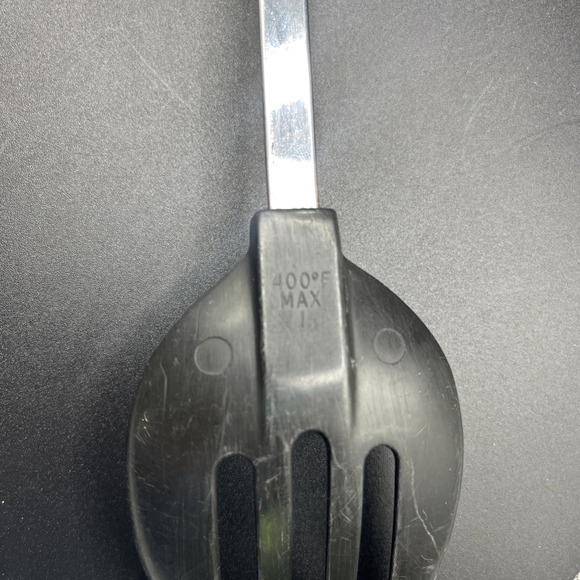 Vtg EKCO Nylon Slotted Spoon Cooking Serving Black‎ Heat Resistant 400° F 12" - Picture 7 of 8